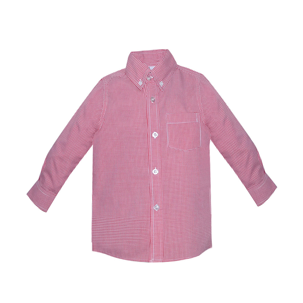 RN Arthur Red Gingham Button Down Shirt