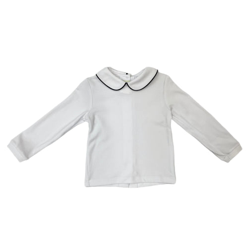 Zuccini Knit L/S Shirt Piped in Navy