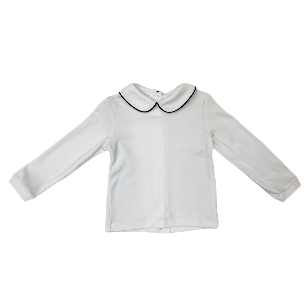 Zuccini Knit L/S Shirt Piped in Navy