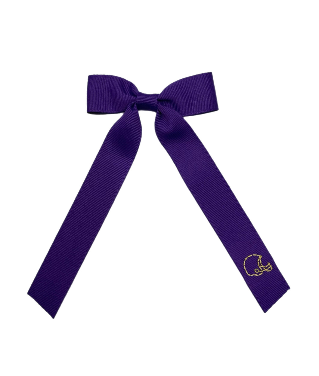 W & W Purple Helmet Bow w/ Tails
