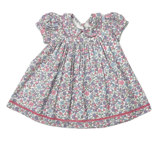 Cotton Kids Pink Floral Empire Dress