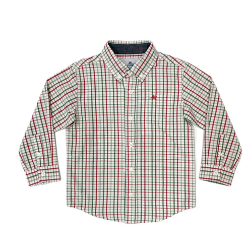 Southbound Red/Green/Green Button Down