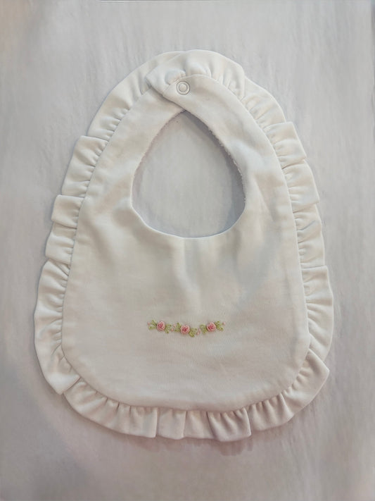 BCC Sweet Roses Pink Ruffled Bib