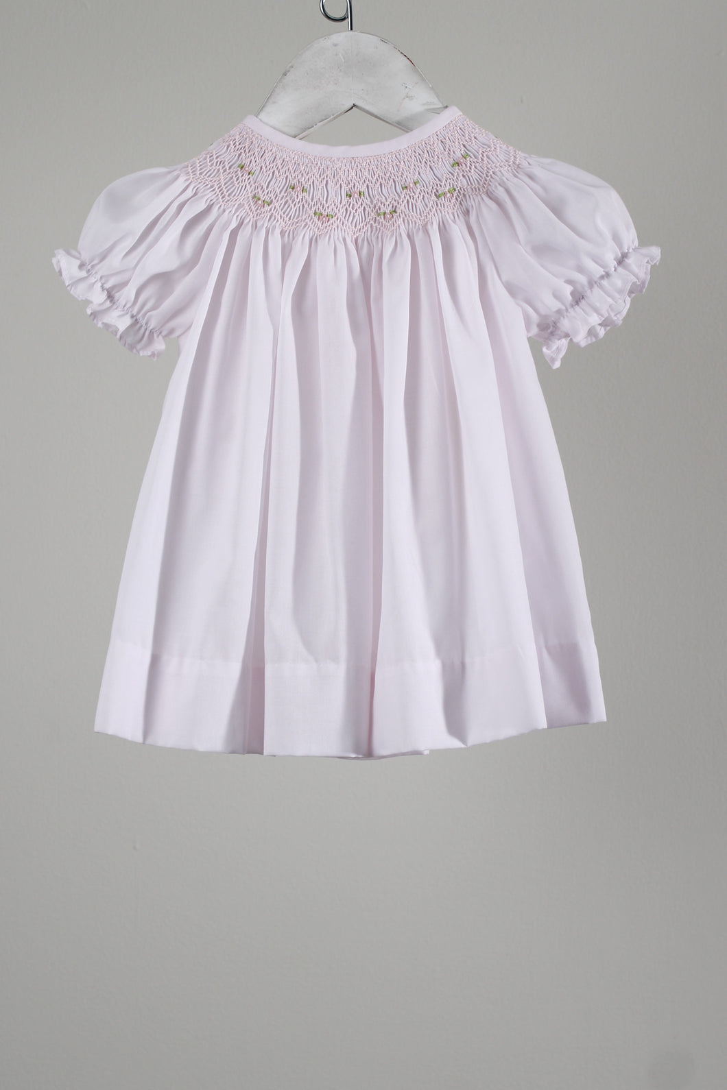 Baby Blessings Smocked Bishop Dress w/ Bonnet-Pink