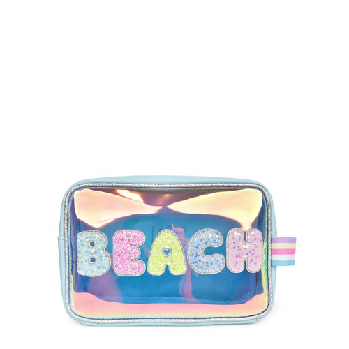 OMG Beach Blue Glazed Pouch