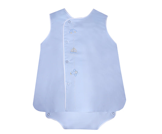 Baby Sen Blue Vehicle Boy Diaper Set