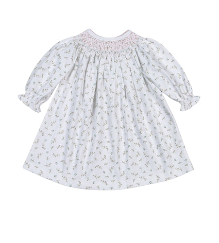 Baby Loren Bella Pink Floral Smocked Dress