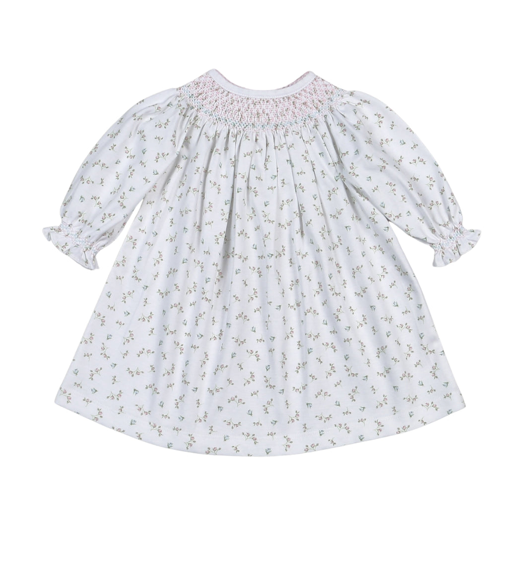 Baby Loren Bella Pink Floral Smocked Dress