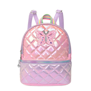 OMG Butterfly Metallic Quilted Mini Backpack
