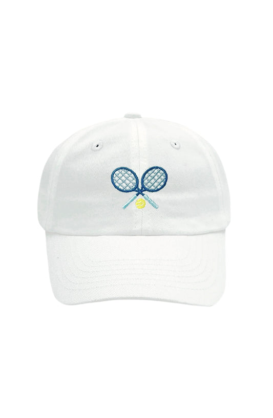 Bits & Bows Tennis Hat-White