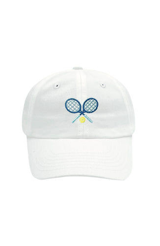 Bits & Bows Tennis Hat-White