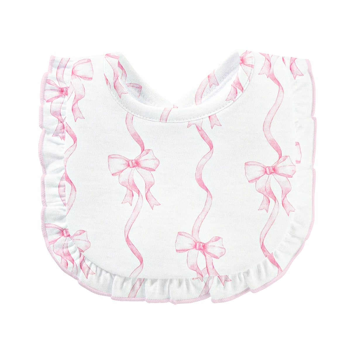 BCC Coquette Bows Bib w/ Ruffle