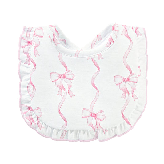 BCC Coquette Bows Bib w/ Ruffle