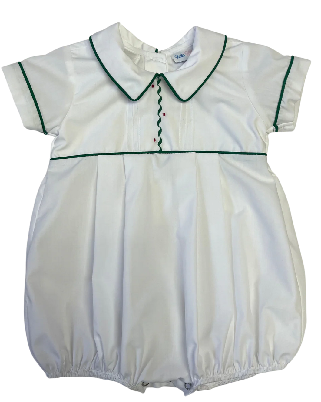 Lulu Bebe Blake Christmas Bubble w/ Green Piping