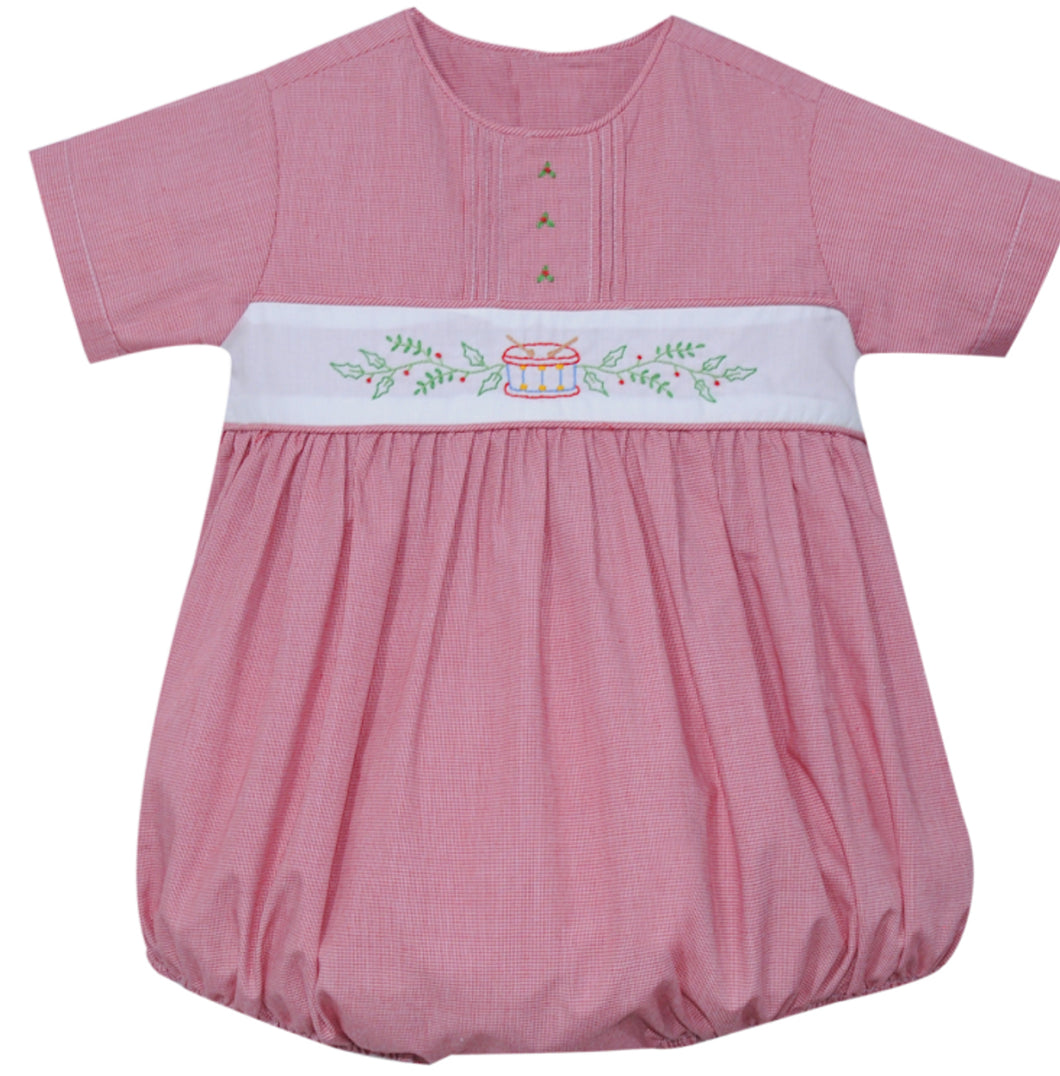 RN Christmas Drum Boy Embroidered Bubble