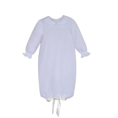 Baby Sen Parker White Daygown w/ Cream Ribbon
