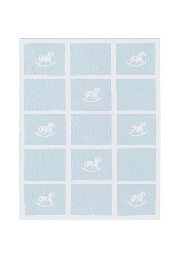 Rocking Horse Print Knit Blanket