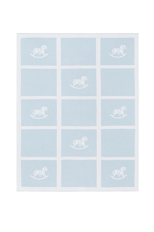 Rocking Horse Print Knit Blanket
