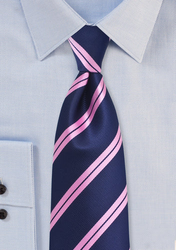 Summer Tie in Navy and Pink