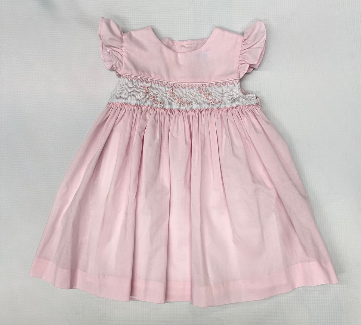 Luli & Me Combo Smocked Batista Dress-Pink