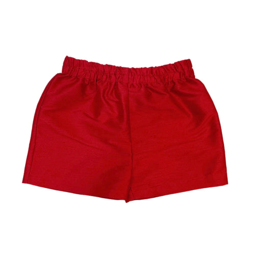 Funtasia Red Shantung Shorts