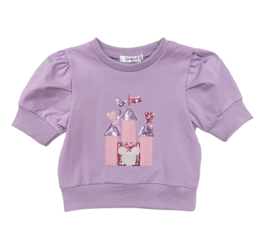 Lulu Bebe Lavender Castle Sequin Shirt