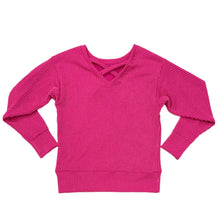 Erge Magenta Ribbed L/S Top