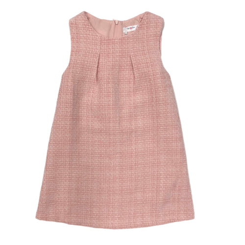 Lulu Bebe Amelia Tweed Sleeveless Dress-Lt. Pink