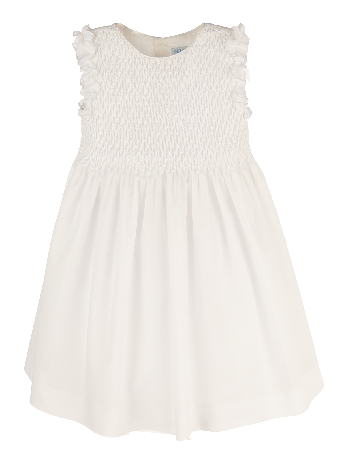 Luli & Me Honeycomb Dress-White