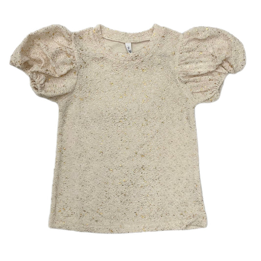 ML Kids Bubble Sleeve Foil Flake Top-Ivory