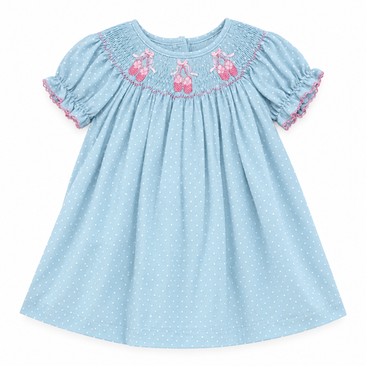 Ballet S/S Polka Dot Bishop Dress