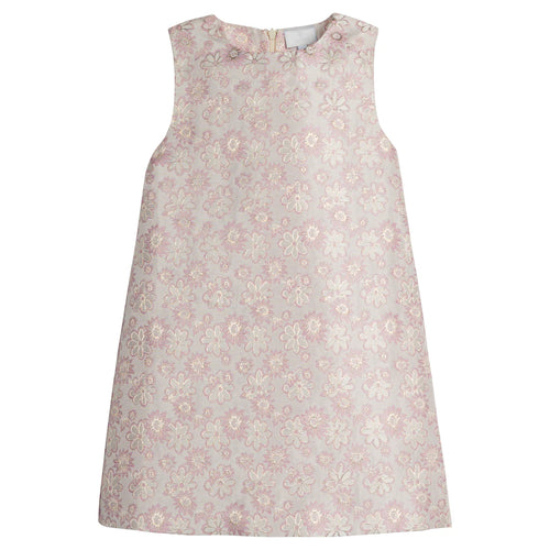 LE Classic Shift Dress-Rosewood Jacquard