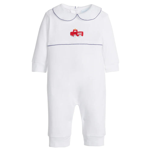 LE Firetruck Crochet Playsuit