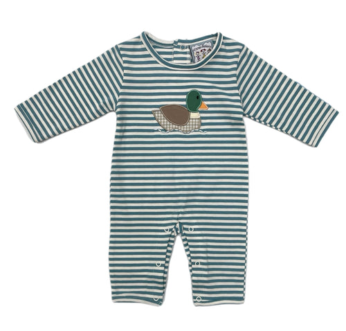 Three Sisters Duck Applique Boys Romper