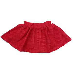 Lulu Bebe Sofie Red Tweed Skirt