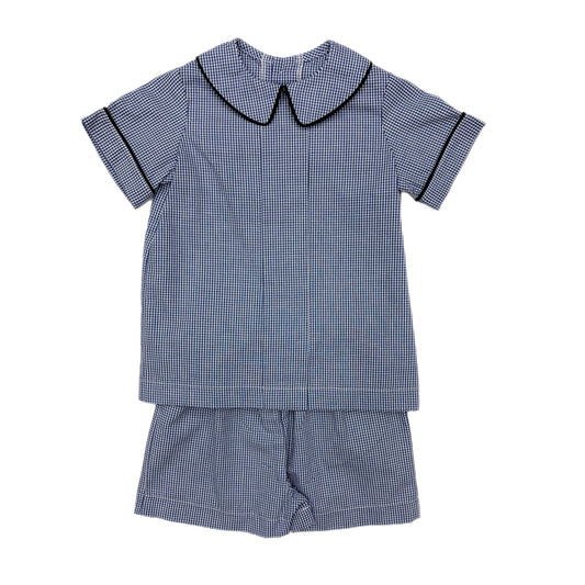 Funtasia Too Navy Mini Check Short Set