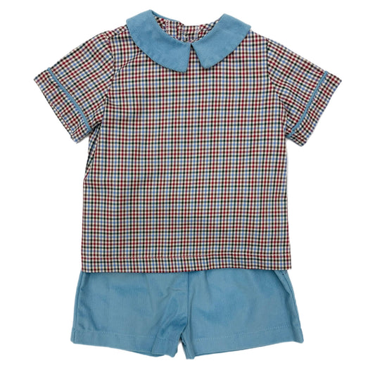 Funtasia Autumn Plaid Boys Short Set