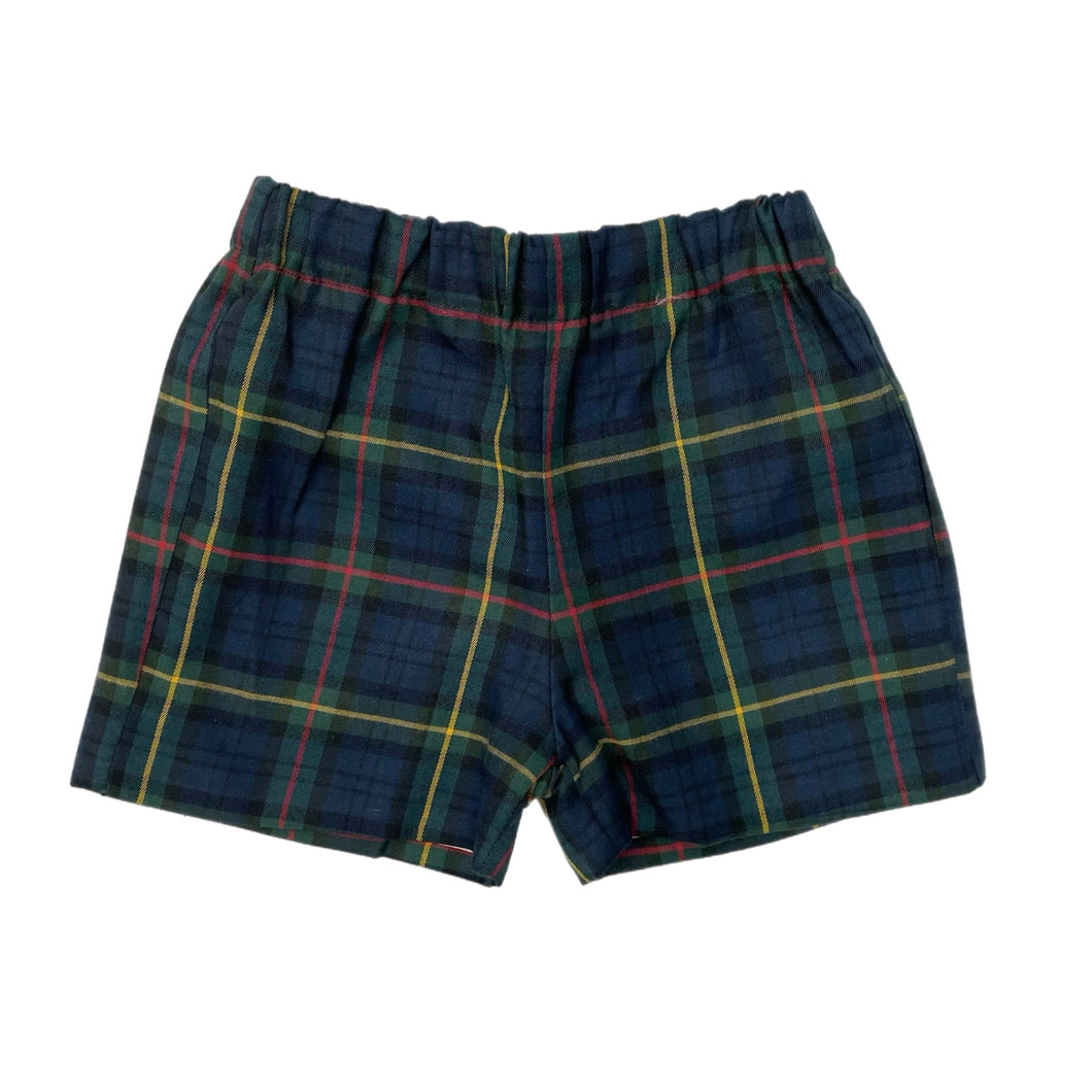 Mi Lucaro Navy Plaid Shorts