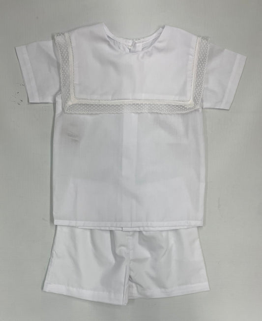 P & R Landon Short Set-White