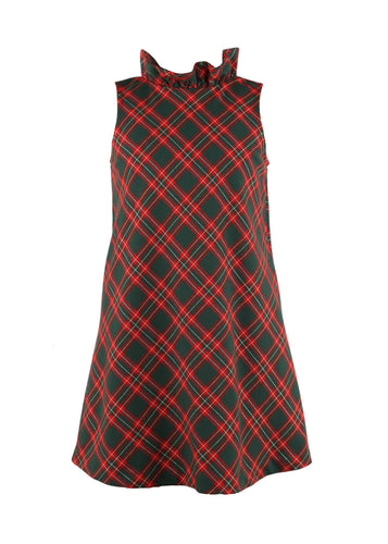 Gabby Blair Plaid Dress-Red