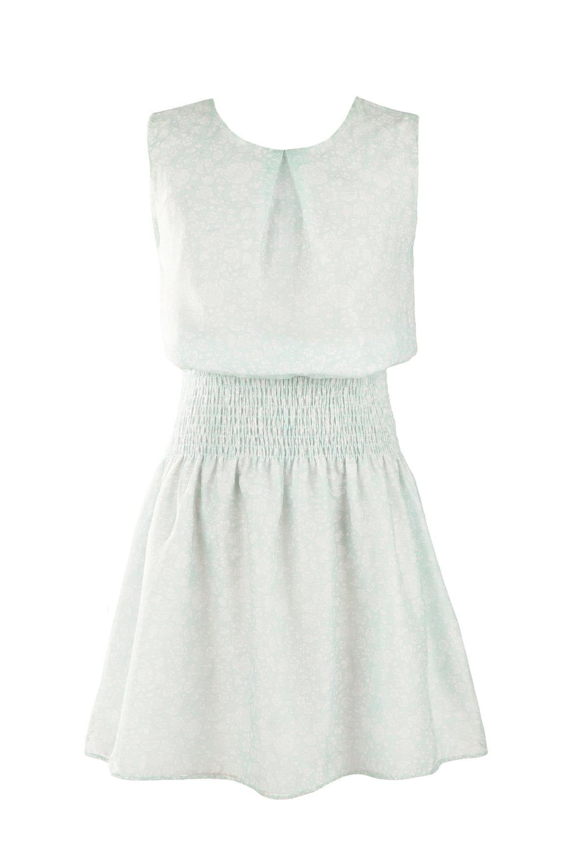 Gabby Maddy Smocked Waist Dress-Mint