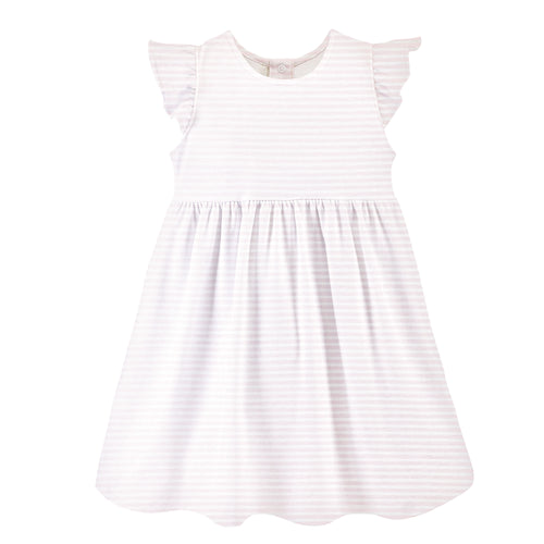 BCC Pink Stripes Dress with Ruffle