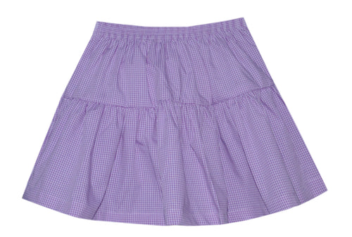 RN Daphne Purple Gingham Skirt