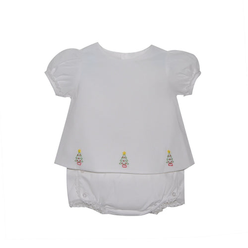 RN Bailey Christmas Tree Girl Diaper Set