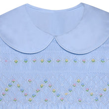 RN Blue Cate Smocked Dress with Multi Embroidery