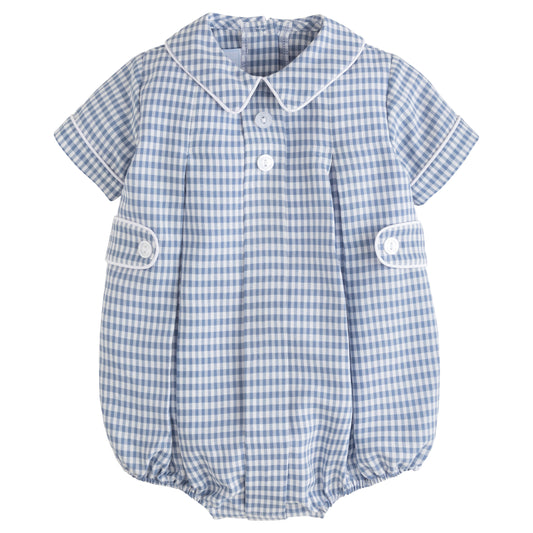 LE Gray Blue Gingham Davant Bubble