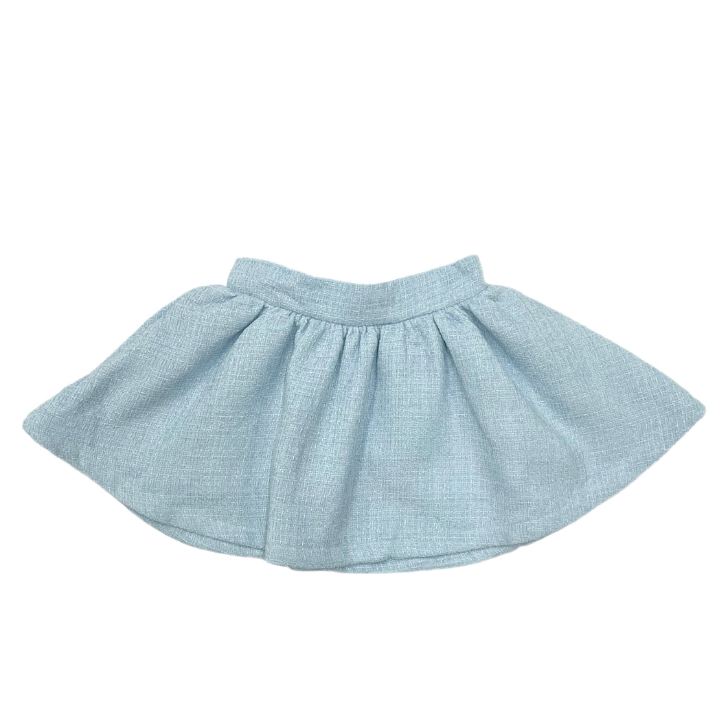 Lulu Bebe Sofie Blue Tweed Skirt