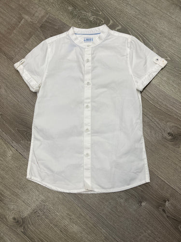 White Short Sleeve Button Down