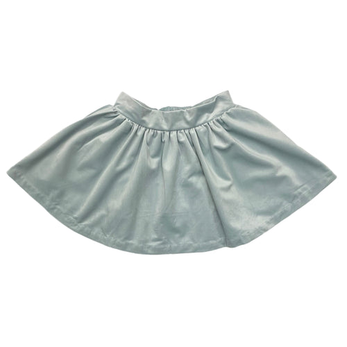 Lulu Bebe Sofie Soft Blue Velvet Skirt