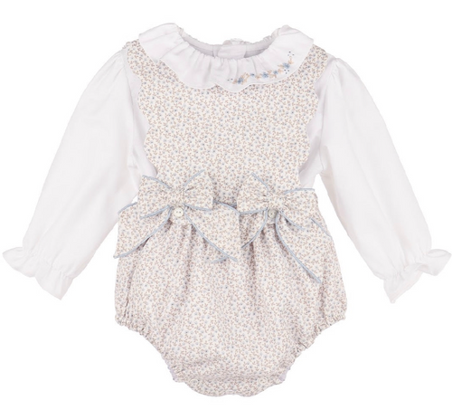 Sophie & Lucas BB Blooms Girl Overall-Blue